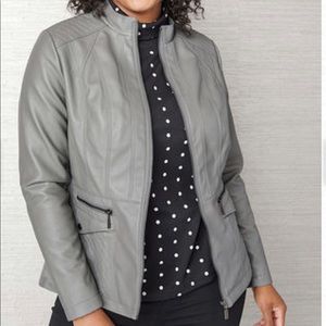 Roz & Ali Faux Leather Jacket